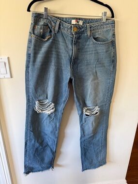 Aviator Nation Blue Distressed Boyfriend Surfer Jeans